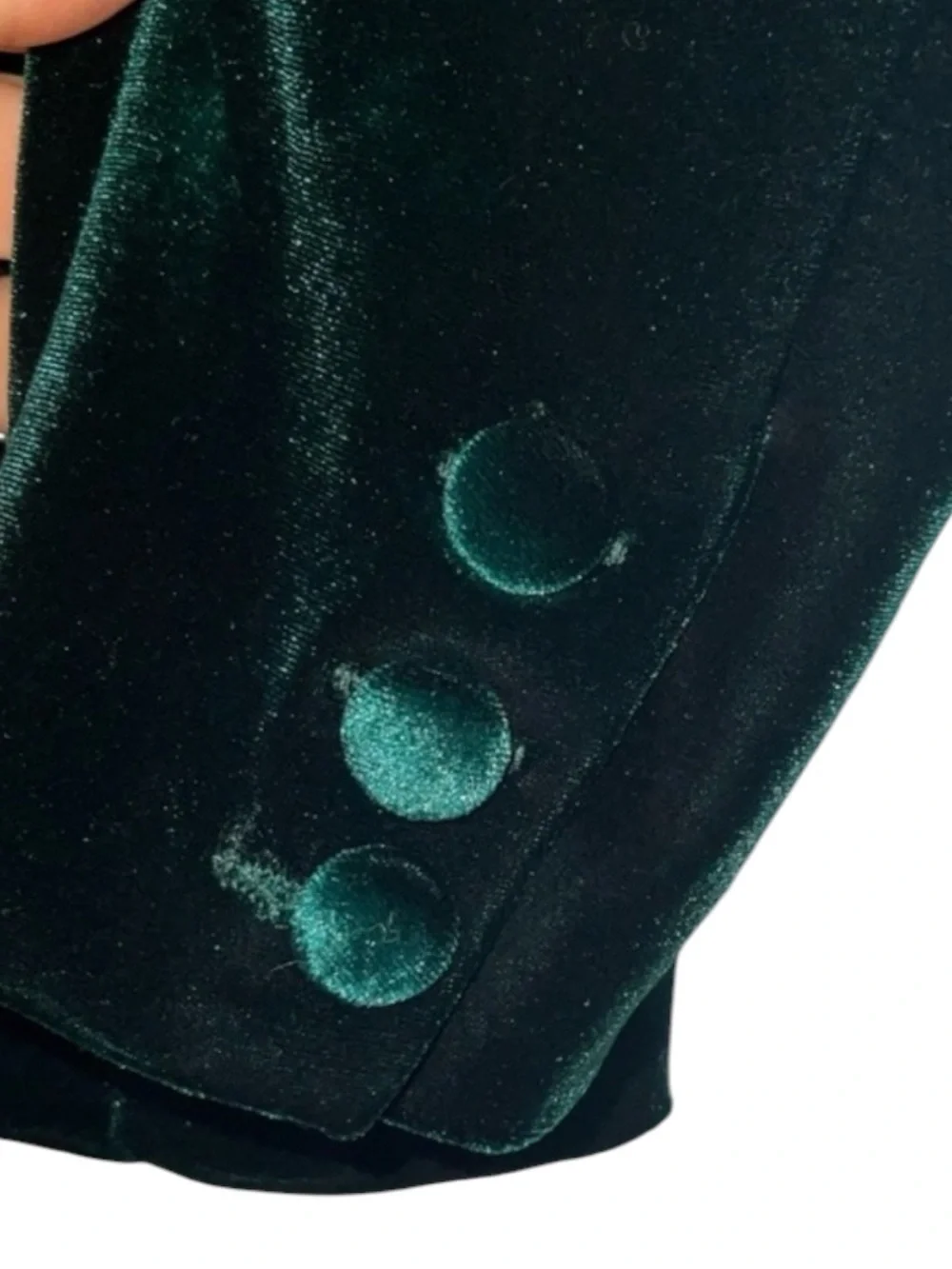 BLANKNYC Street Smart Velvet Blazer in Emerald Green Size Small